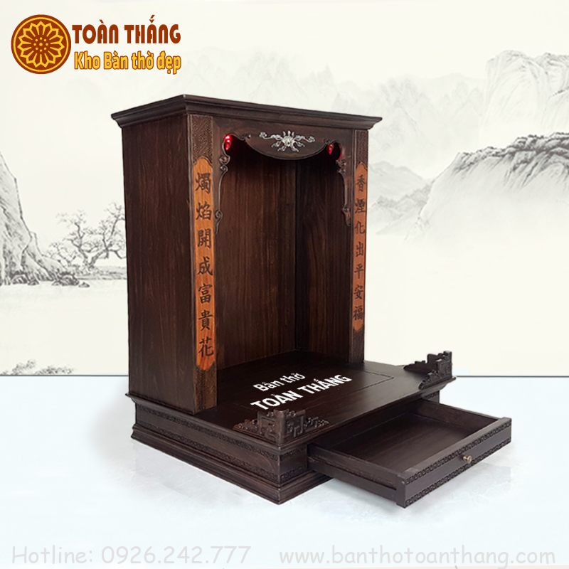 Bàn thờ thần tài ông địa gỗ Chiu Liu TTCL-01