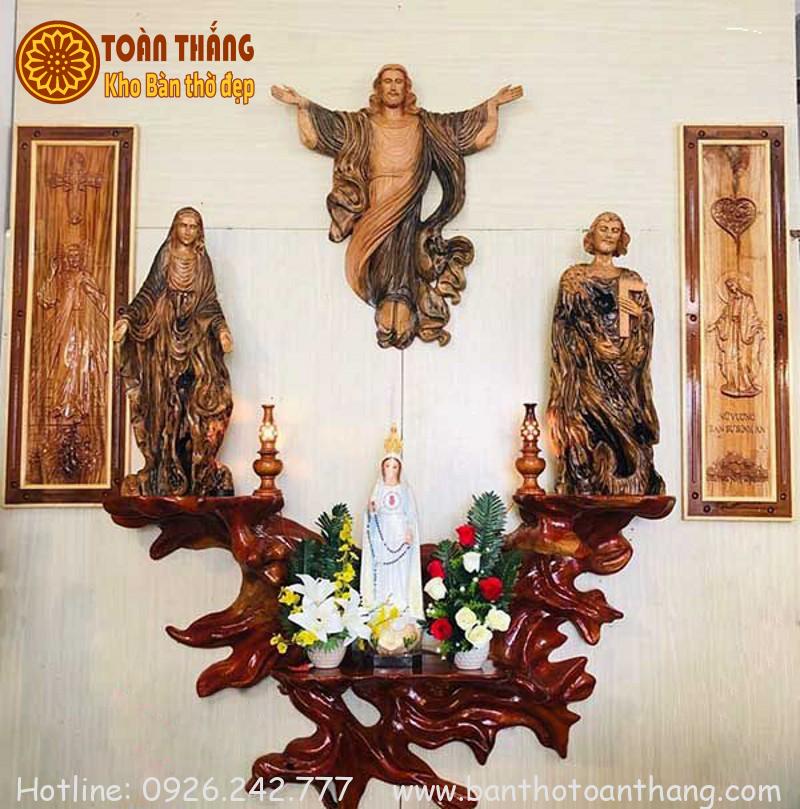 19+ Bàn thờ Chúa mẫu gốc cây đẹp, Giáo hội hay dùng 19