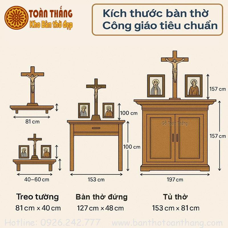 Kích thước bàn thờ Công Giáo chuẩn, vừa mọi không gian 17
