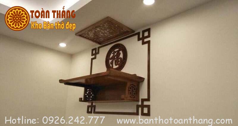 Lắp đặt trang thờ ở nhà phố theo kích thước chuẩn phong thủy