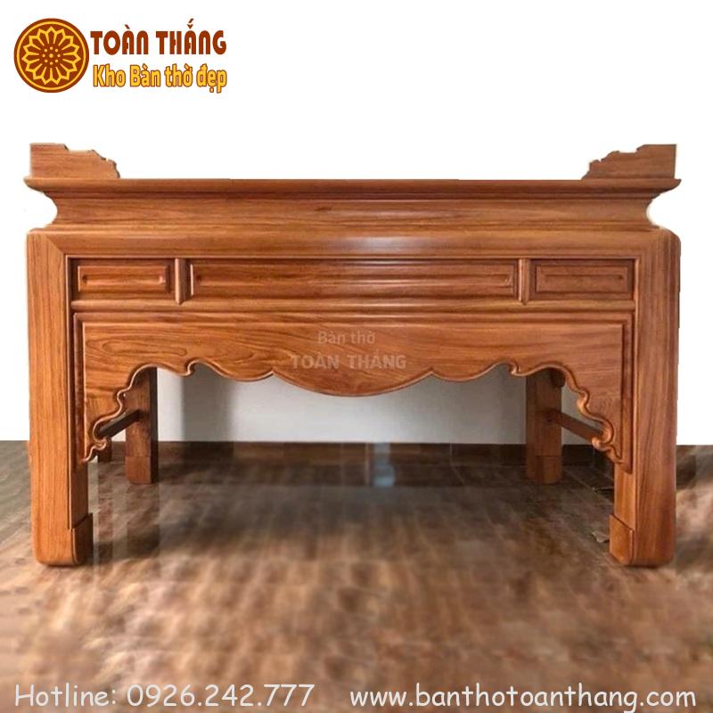 Sập thờ trơn gỗ Mít 1m97 chân 16cm STGM-01